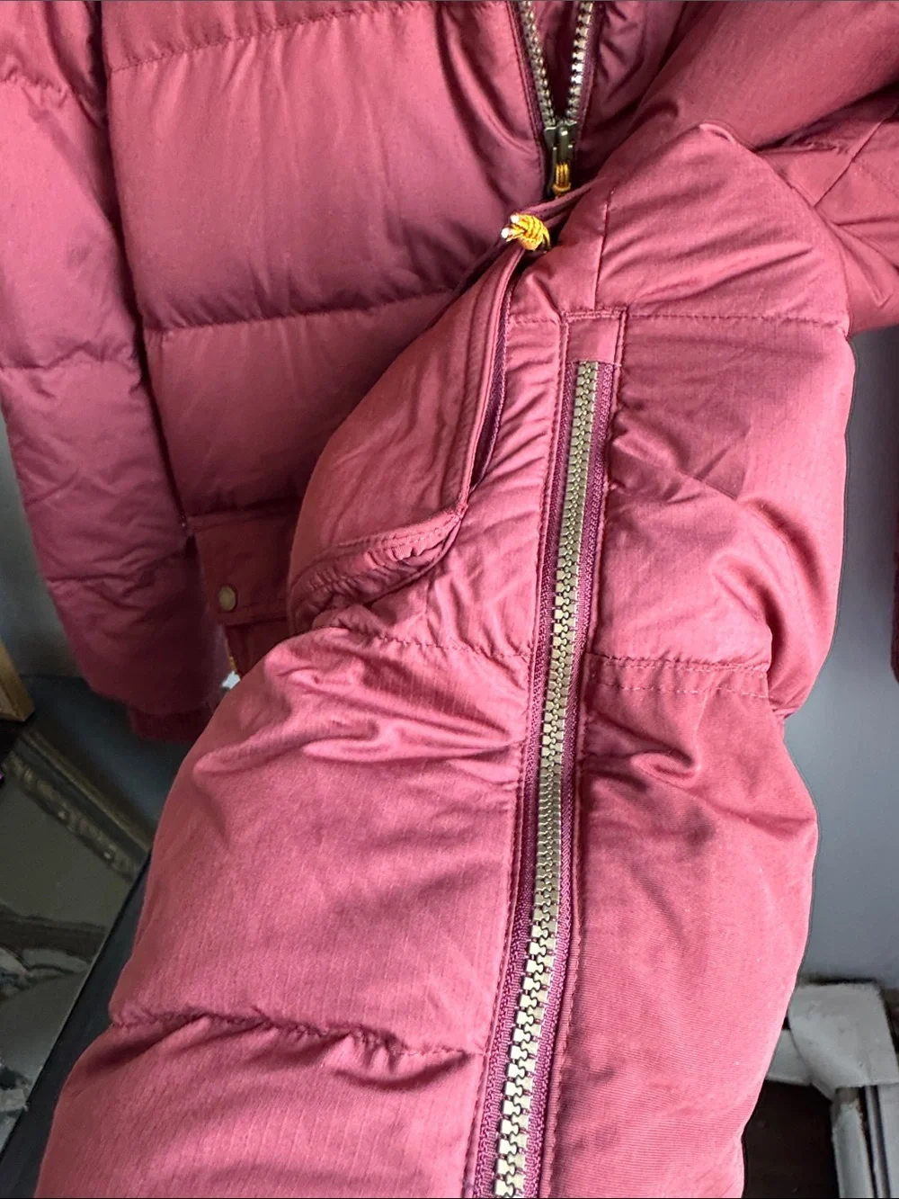 Women's L.L.Bean Mountain Classic Sherpa-Lined Down Coat-Burgundy Red